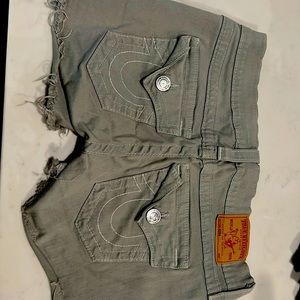 Dark Gray Denim Shorts